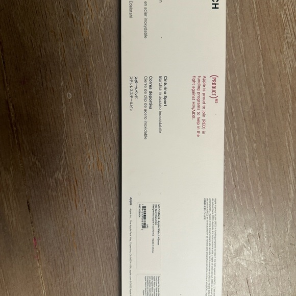 New Apple Watch (PRODUCT) RED band - M/L 45mm - Picture 2 of 2